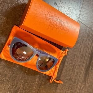 “Smoke & Mirrors” Sky Blue and Silver Sunglasses